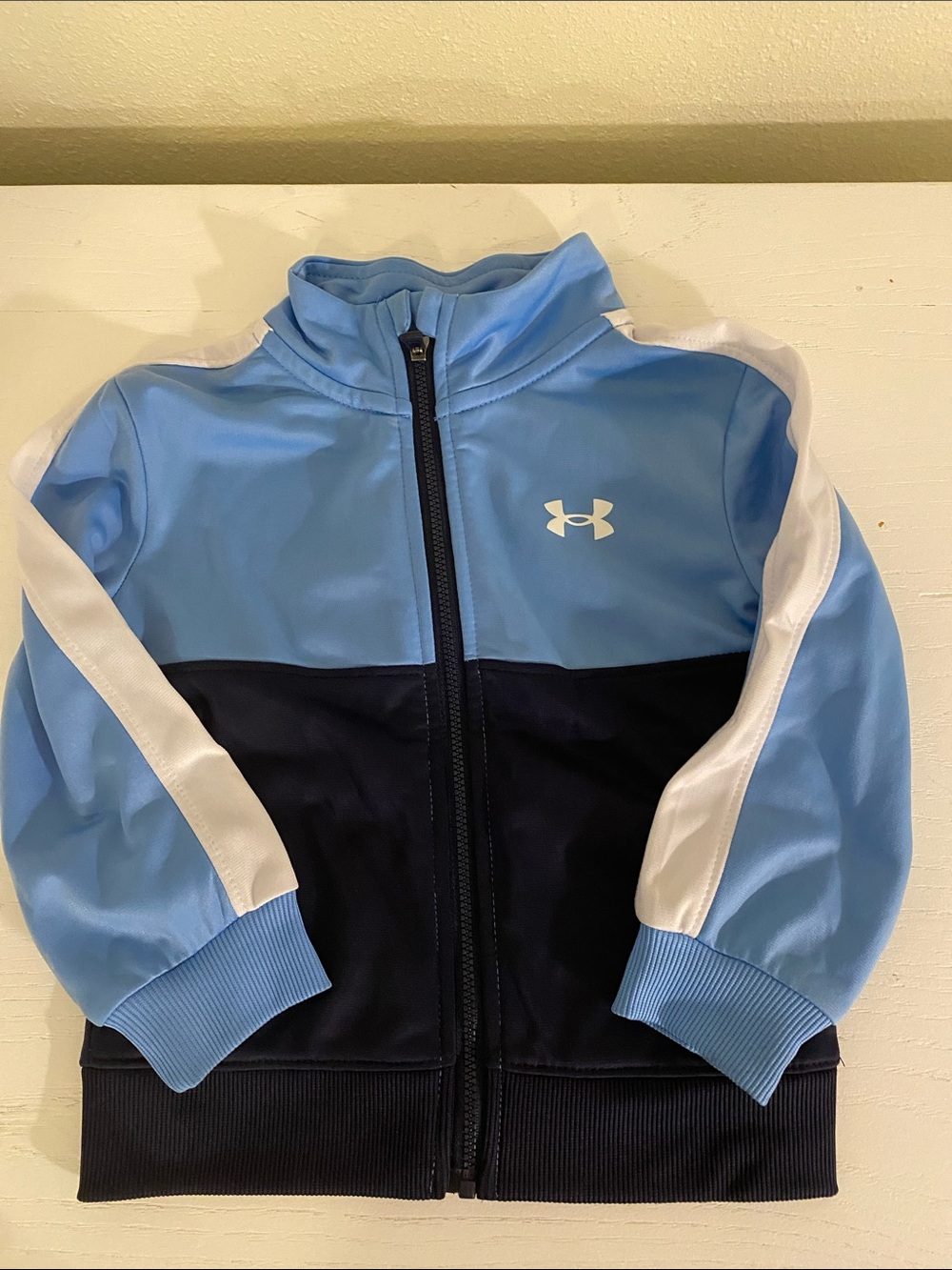 Under Armour Light Blue Navy White Kids Zip Jacket